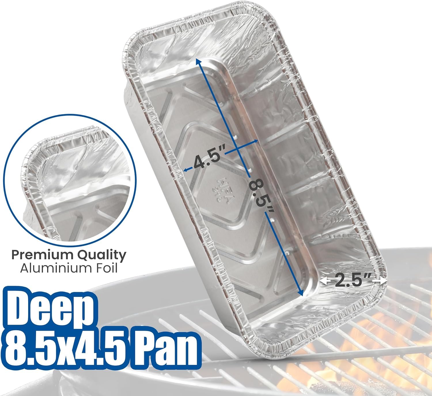 Ehomea2Z Multifunctional Disposable Aluminum Loaf Pans 2Lb (50 Pack) For Baking, Serving, And Storing - Heat Resistant Disposabl
